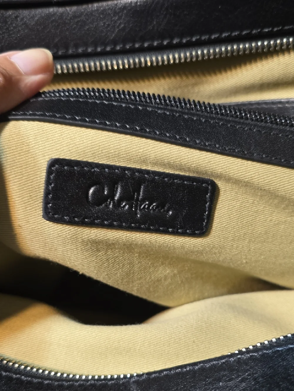 Classic Black Leather Messenger Tote - Men Unisex